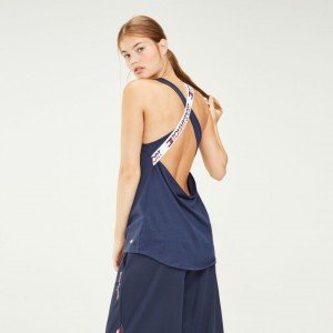 Tommy Hilfiger Sport női keresztpántos felső S10S100011 sötétkék Tommy Hilfiger Sport női keresztpántos felső S10S100011 sötétkék