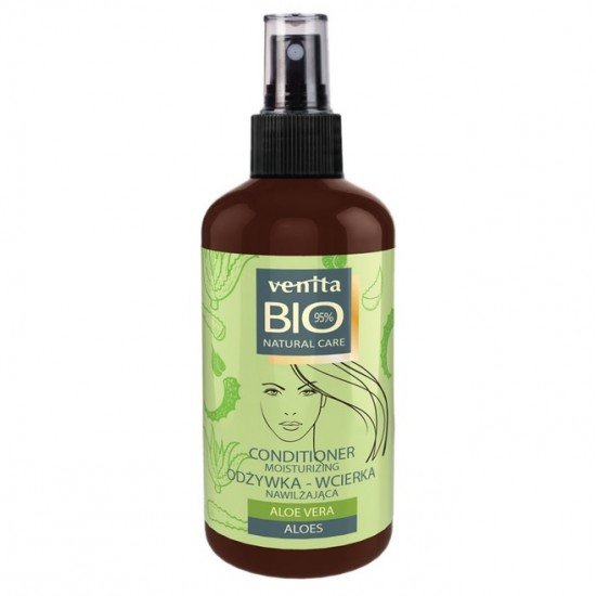 Venita 98% bio natural vegán hidratáló hajkondícionáló spray száraz és sérült hajra aloe vera kivonattal 100ml
