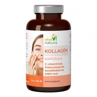 Viva natura kollagén étrend-kiegészítő kapszula hialuronsavval, c-vitaminnal, kovafölddel és msm-mel 100db