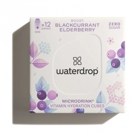 Waterdrop microdrink boost fekete ribizli, bodza, acai ízesítéssel 12db