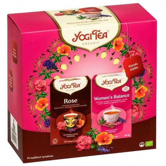 Yogi bio Rózsás ölelés tea szett 34filter