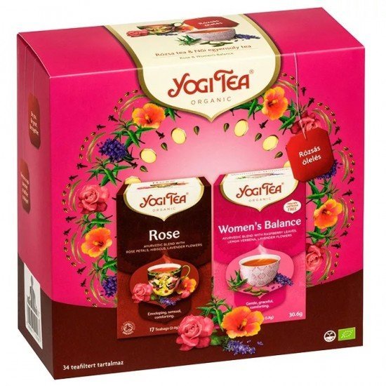 Yogi bio Rózsás ölelés tea szett 34filter