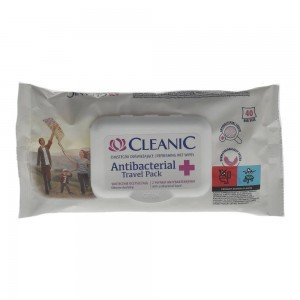 Cleanic törlőkendő antibacteriális travel pack 40db