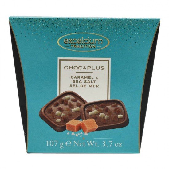 Excelcium choc&plus sós karamell falatok 107g Excelcium choc&plus sós karamell falatok 107g