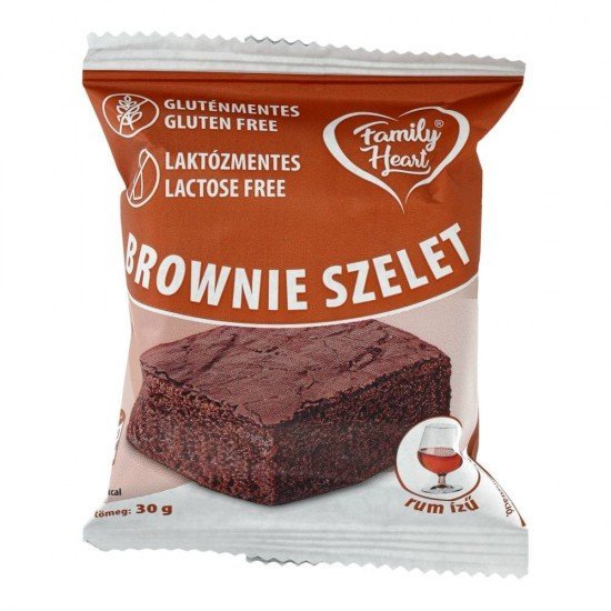 Family heart brownie szelet rum ízű 30g