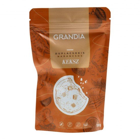 Grandia dupla csokoládés narancsos keksz 100g