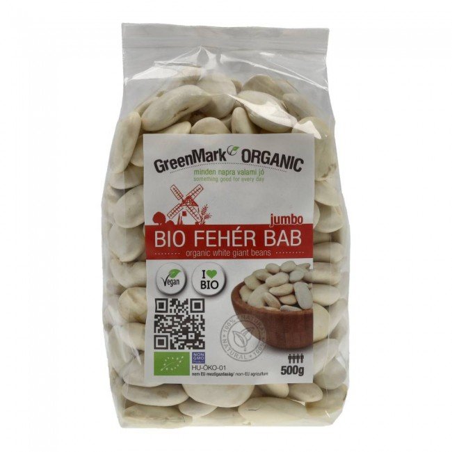 Greenmark bio fehér bab jumbo 500g