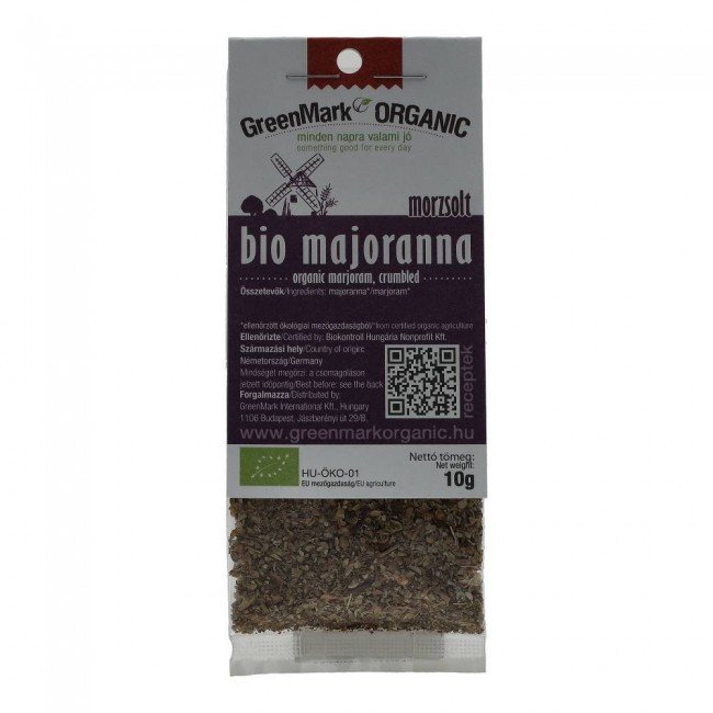 Greenmark bio majoranna morzsolt 10g