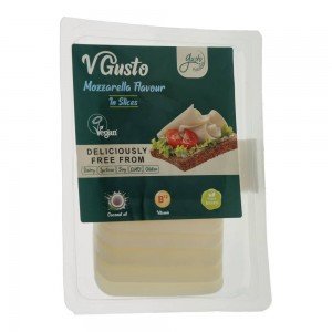 Gusto vegan mozzarella ízű szeletelt készítmény 140g Gusto vegan mozzarella ízű szeletelt készítmény 140g