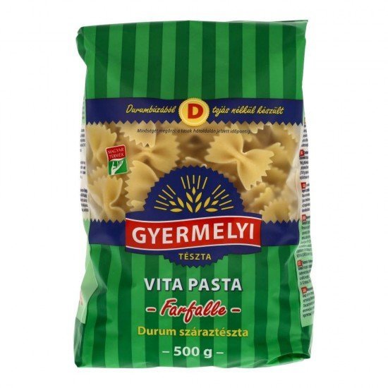 Gyermelyi vita pasta farfalle 500g