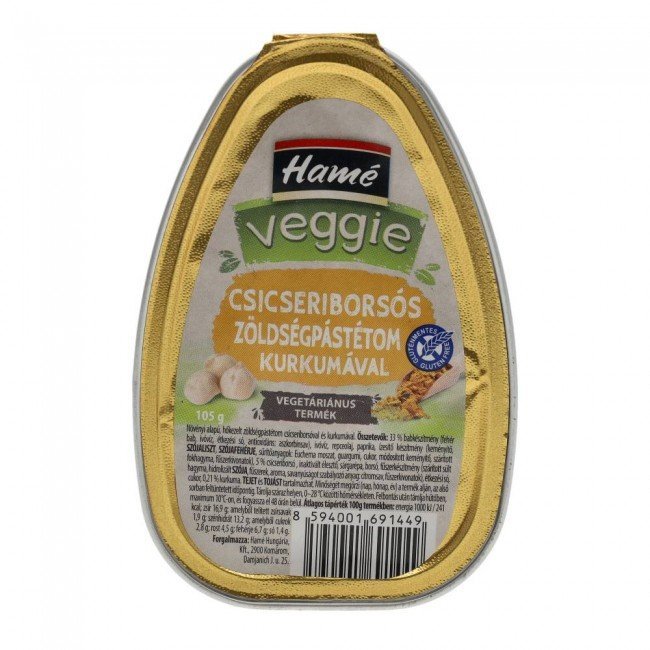 Hamé veggie csicseriborsó-kurkuma pástétom 105g