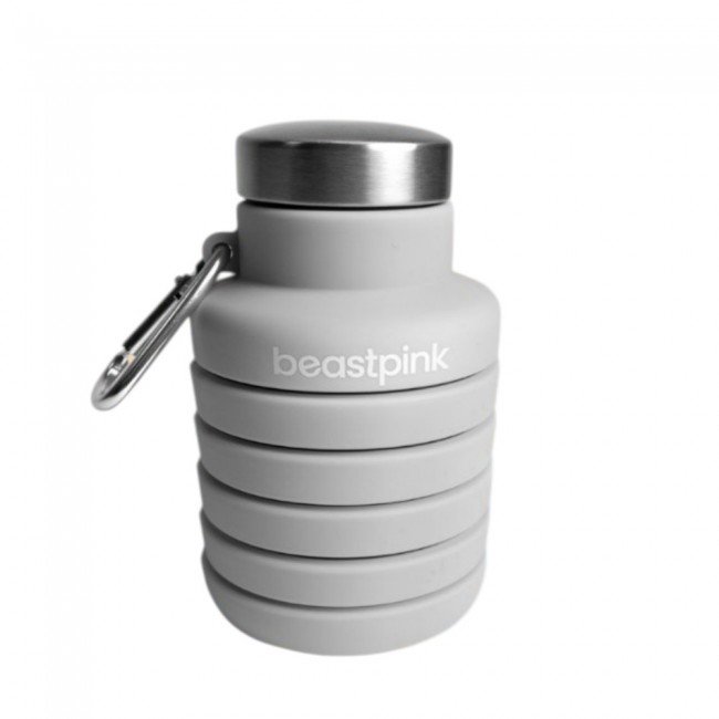 BeastPink Összehajtható vizes palack Grey 500ml BeastPink Összehajtható vizes palack Grey 500ml