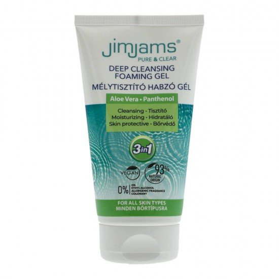 Jimjams pure clear mélytisztító habzógél 175g