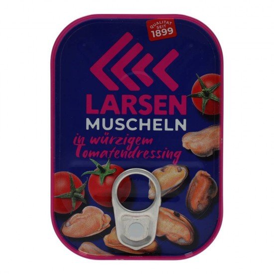 Larsen főttkagyló paradicsommártásban 110g Larsen főttkagyló paradicsommártásban 110g