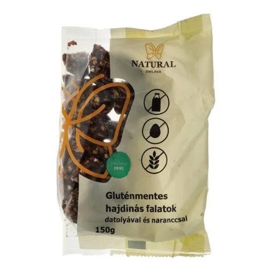 Natural hajdina falatok datolya&narancs 150g