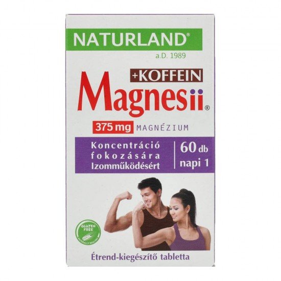 Naturland magnesii+koffein tabletta 60db