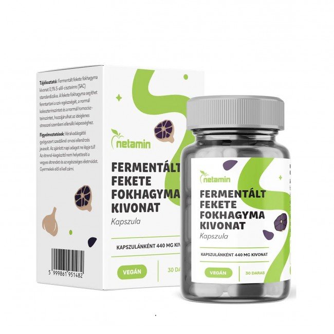 Netamin Fermentált Fekete Fokhagyma kapszula 30db Netamin Fermentált Fekete Fokhagyma kapszula 30db