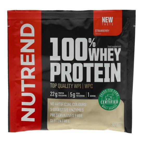 Nutrend 100% whey protein strawberry 30g