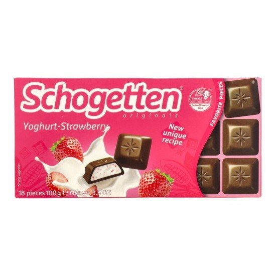 Schogetten tejcsokoládé epres-joghurt 100g