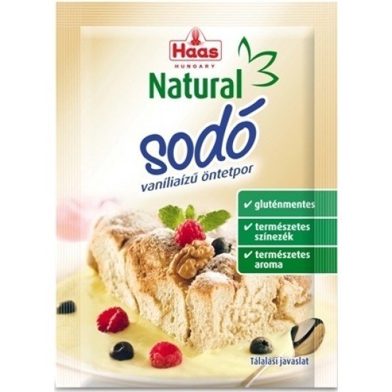 Haas natural sodó vanília ízű öntetpor 15g