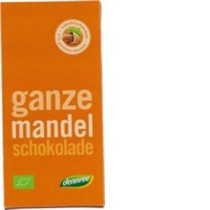 Dennree bio tejcsokoládé egész mandula 100g 