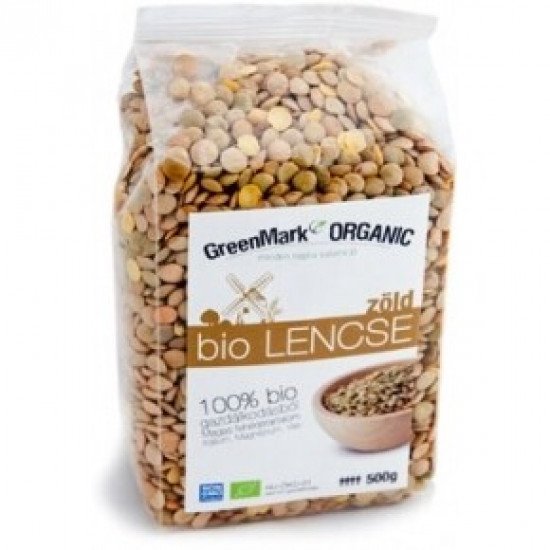Greenmark bio lencse zöld 500g 