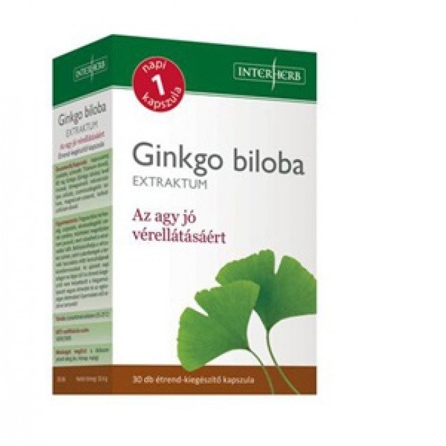 Interherb ginkgo biloba kapszula 30db Interherb ginkgo biloba kapszula 30db