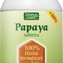 Zöldvér 100%-os papaya tabletta 60+18db