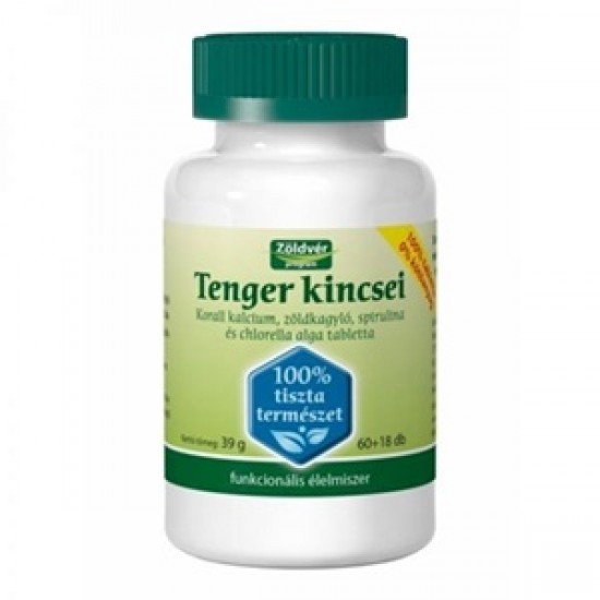 Zöldvér tenger kincsei tabletta 100%-os 60+18db Zöldvér tenger kincsei tabletta 100%-os 60+18db