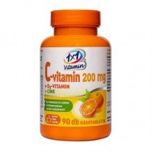 1x1 c-vitamin 200 mg+d3-vitamin+cink rágótabletta 90db