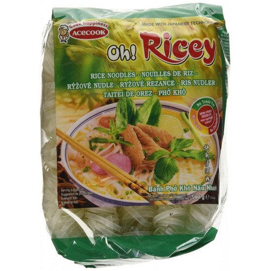 Acecook oh!ricey rizstészta szélesmetélt 500g Acecook oh!ricey rizstészta szélesmetélt 500g