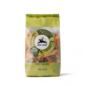 Alce nero bio tészta tricolor fusilli 500g