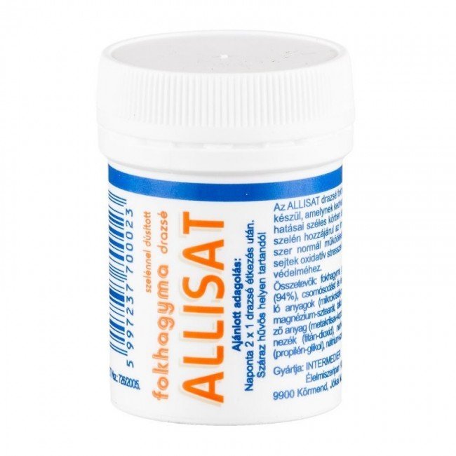 Allisat fokhagyma drazsé szelénes 100db