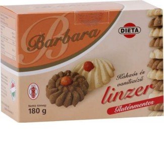 Barbara gluténmentes kakaós-Vaníliás linzer 150g 