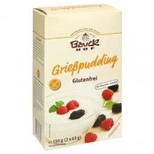 Bauckhof bio gluténmentes grízpuding 130g