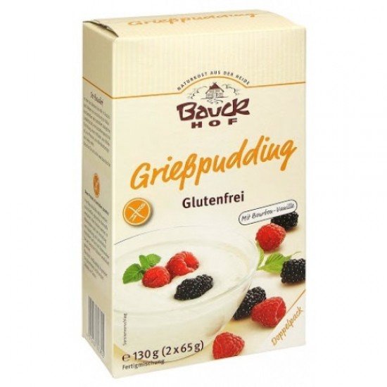 Bauckhof bio gluténmentes grízpuding 130g