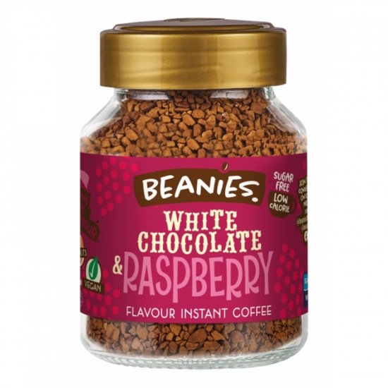 Beanies instant kávé fehércsokis málna 50g