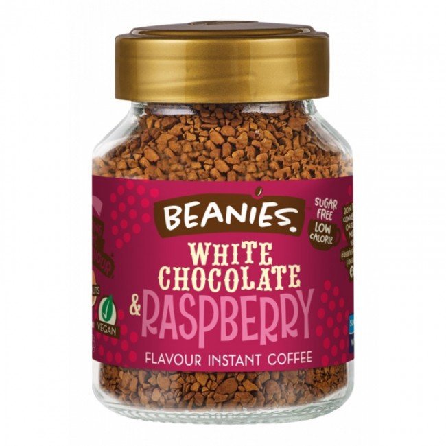 Beanies instant kávé fehércsokis málna 50g