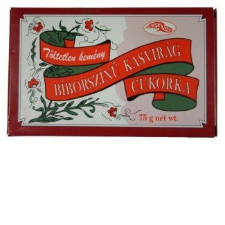 Biborszinü kasvirág cukorka epres 75g 