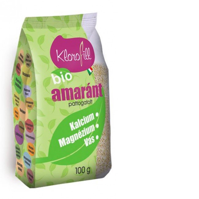 Klorofill Bio pattogatott amaránt mag 100g 