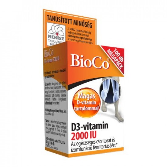Bioco d3-vitamin 2000 ne tabletta 100db