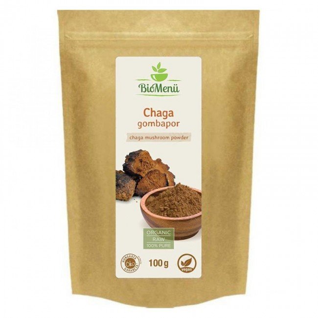 Biomenü bio chaga gombapor 100g Biomenü bio chaga gombapor 100g
