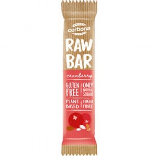 Cerbona raw bar vörösáfonyás szelet 30g Cerbona raw bar vörösáfonyás szelet 30g
