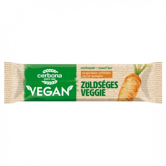 Cerbona vegán szelet sárgarépa-sütőtök 25g