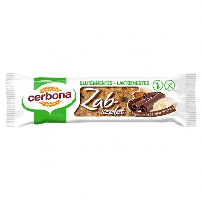 Cerbona zabszelet étcsoki-marcipán gluténmentes laktózmentes hozzáadott cukor mentes 40g