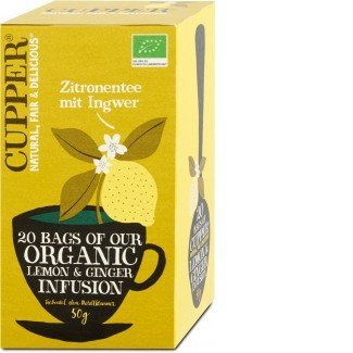 Cupper bio gyümölcstea citrom&gyömbér 20filter