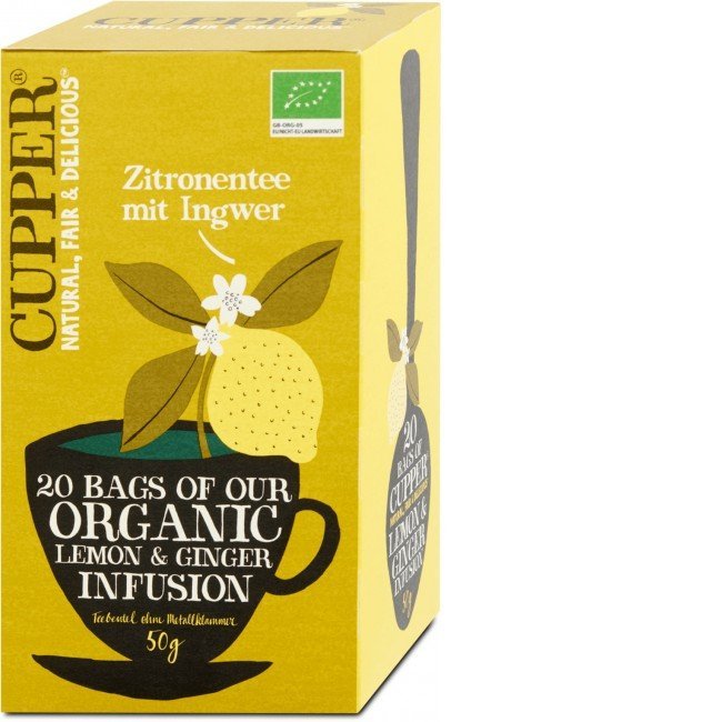 Cupper bio gyümölcstea citrom&gyömbér 20filter