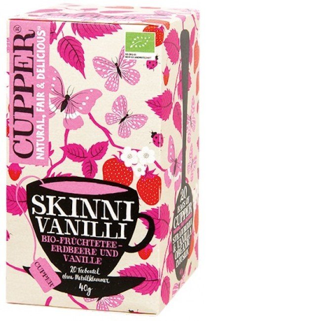 Cupper bio gyümölcstea eper&vanília 20filter