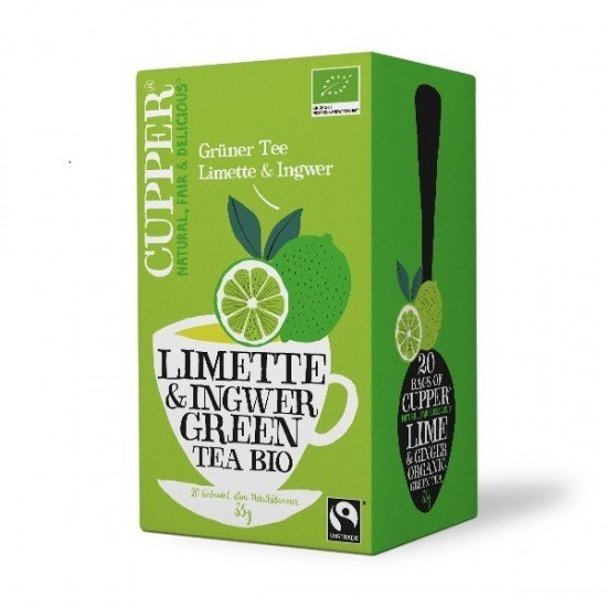 Cupper bio zöld tea lime & gyömbér 20filter