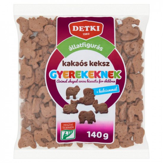 Detki állatfigurás keksz kakaós 160g